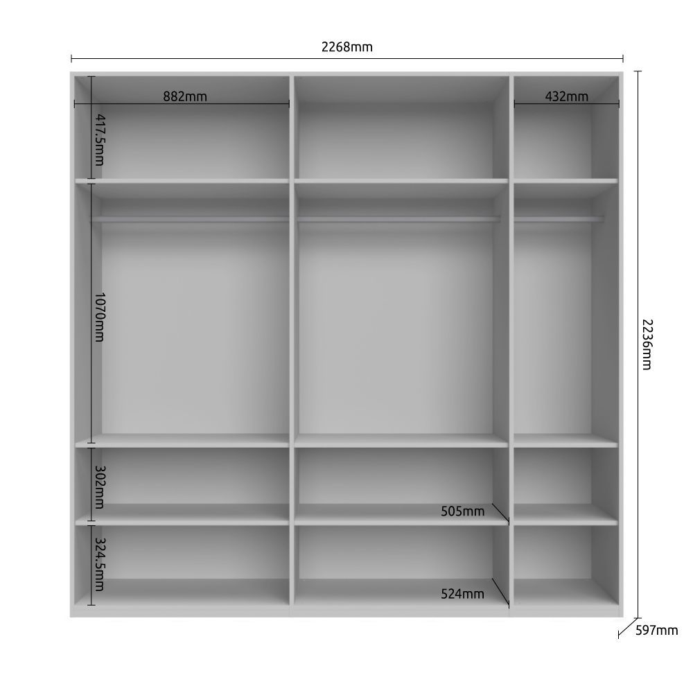 Omara PIANO P5/PN dimenzije