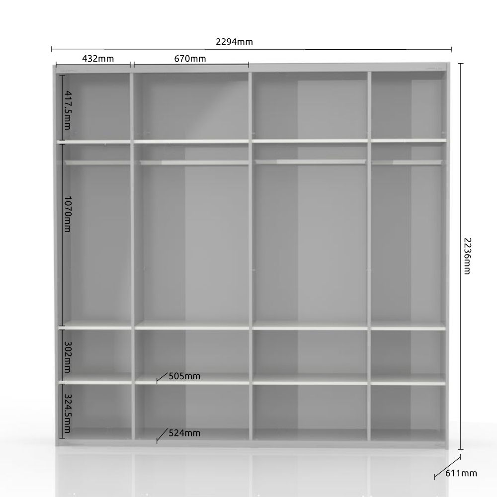 Drsna omara PIANO PK231/PN dimenzije