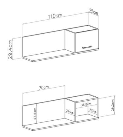 Polica Madison dimenzije