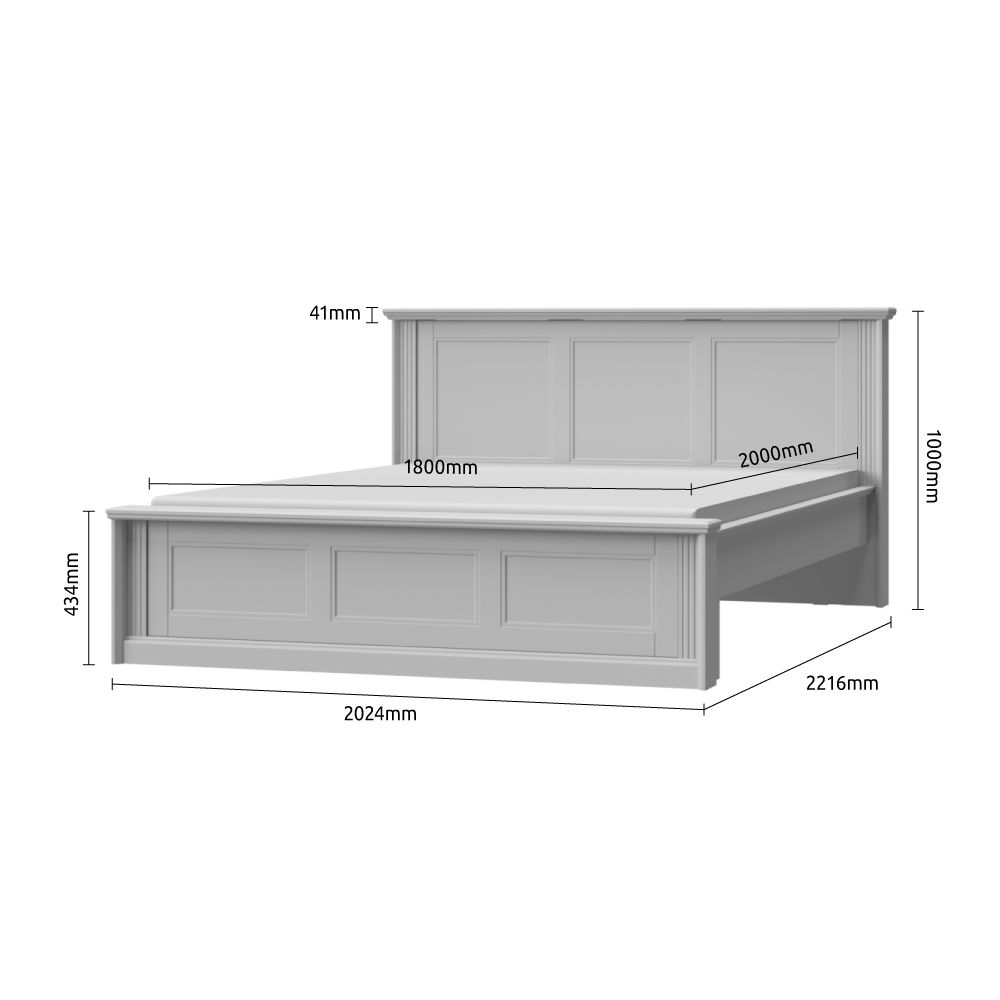 Postelja Tara 180cm dimenzije