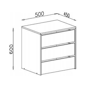 Predalnik DUCA 50 x 60 x 45 dimenzije