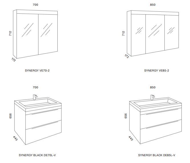 synergy black dimenzije