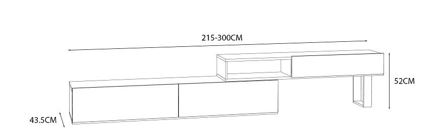 TV omarica Kaelons dimenzije
