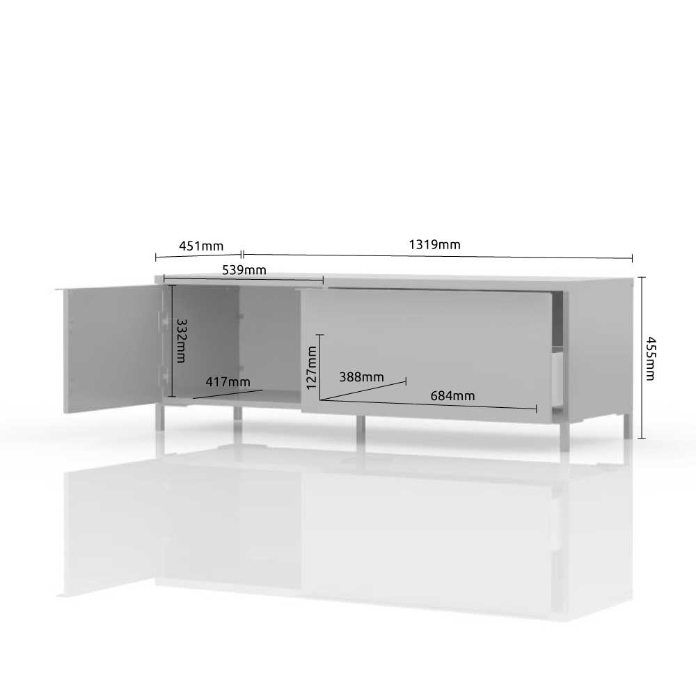 TV omarica ONYX TV130-1K1F/ON dimenzije