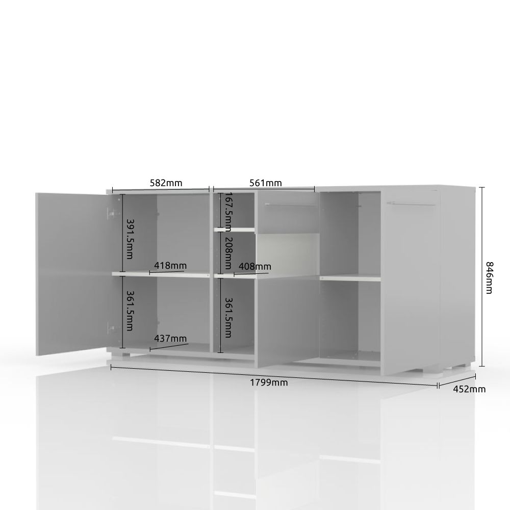 Komoda PIANO K180-3KS/PN dimenzije