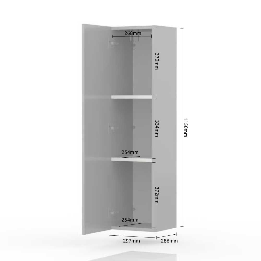Viseča komoda PIANO VK30-1K/PN dimenzije