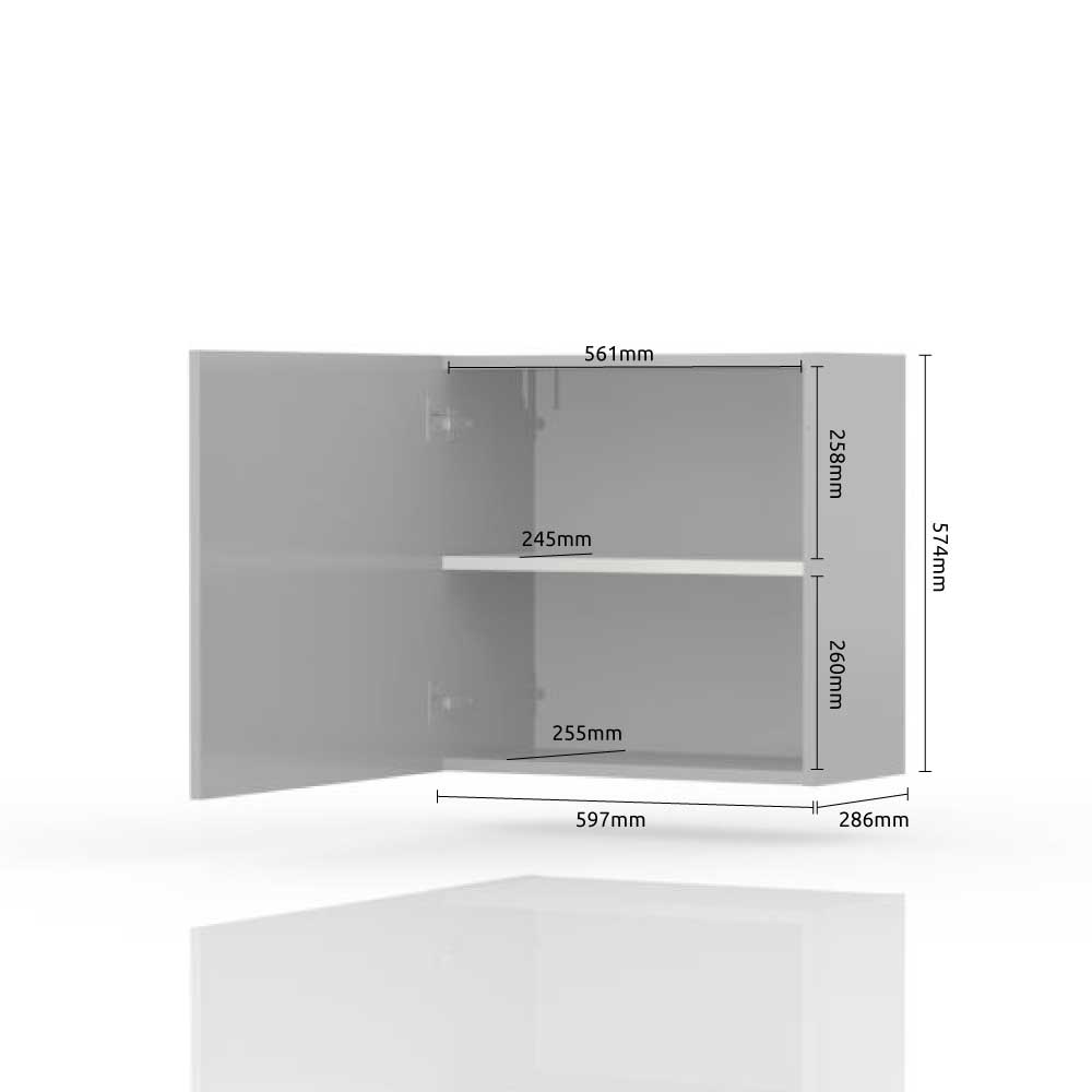 Viseča komoda PIANO VK60-1K/PN dimenzije