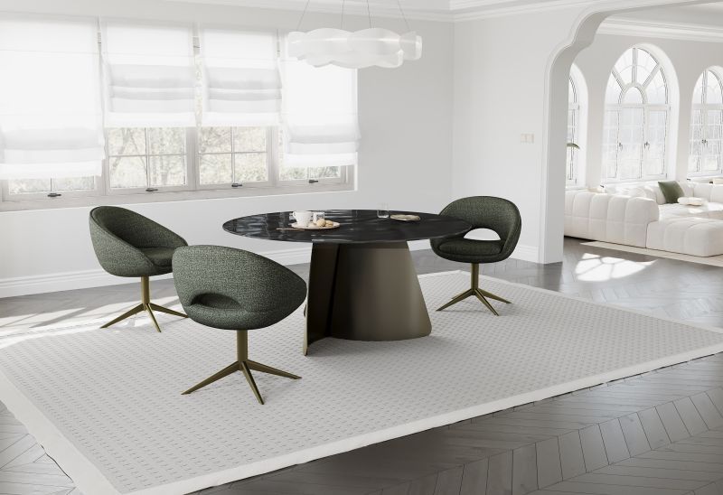 moderni vrtljivi jedilniški stoli 