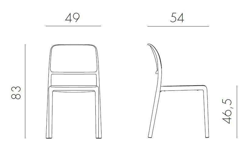 Vrtni stol riva bistrot dimenzije