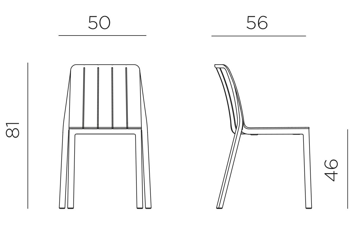 vrtni stol tiberina bistrot dimenzije