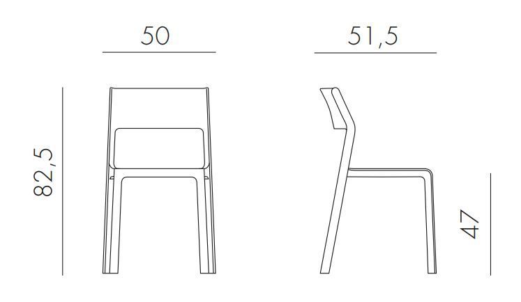 vrtni stol trill  bistrot dimenzije